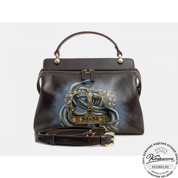 Женская кожаная сумка "Орнелла"  "Змей". фото 1